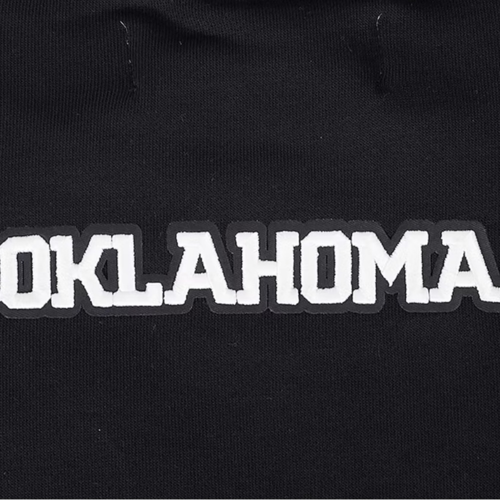 NWT [Pro Standard] Oklahoma Sooners NCAA Black Pearl Cropped Sweatshirt Womens L - Picture 9 of 12